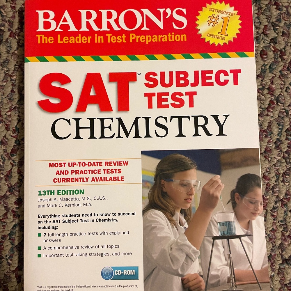 SAT Subject Test, Chemistry, 13th Edition - Barron's
